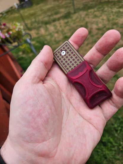 Kristin V4 Ivy Edit Modular - Blood of My Enemies Red PLA, Burgundy Stainless Steel PLA (ferrous), Brass PLA